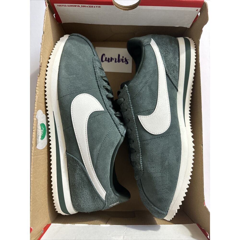Nike Men's Suede Athletic Sneakers in Teal and White - Picture 2 of 12